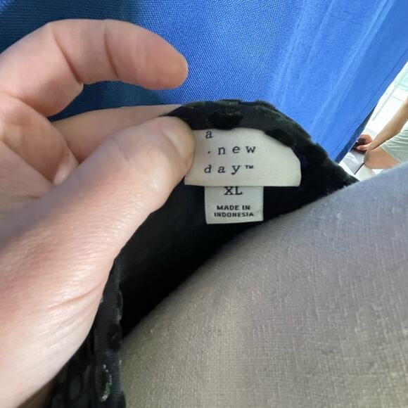 Green & Black Ruched Wrap Sheath Dress, Size XL - Pre-Owned - Picture 6 of 6